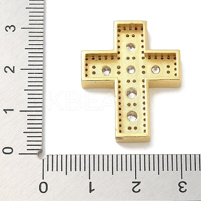 Rack Plating Brass Micro Pave Cubic Zirconia Pendants KK-L224-063G-1