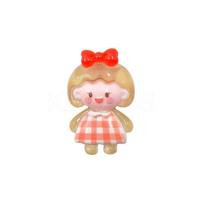 Resin Mini Girl/Star/Heart/Tulip/Rainbow Ornament PC-PW0001-14-1