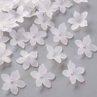 Frosted Acrylic Bead Caps X-MACR-S371-05A-701-1
