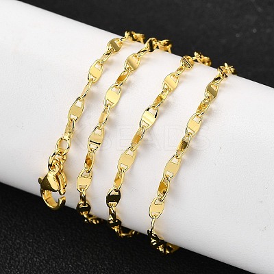 Brass Mariner Link Chain Necklaces NJEW-M108-06G-1