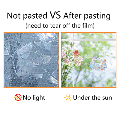 16Sheets 4 Style Waterproof PVC Colored Laser Stained Window Film Adhesive Stickers DIY-WH0256-058-1
