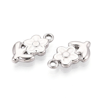 304 Stainless Steel Flower Pendants STAS-T069-30P-1