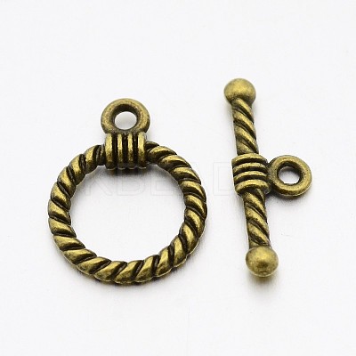 Tibetan Style Alloy Toggle Clasps LS-TIBE-EA9138Y-AB-FF-1