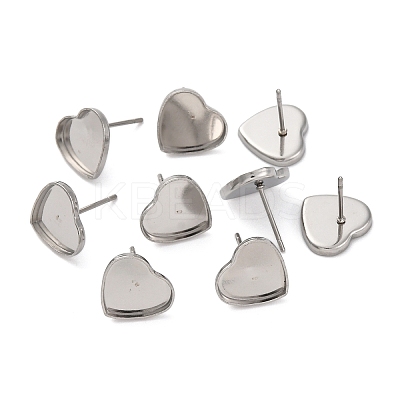 Tarnish Resistant 304 Stainless Steel Ear Stud Findings STAS-P198-21-1