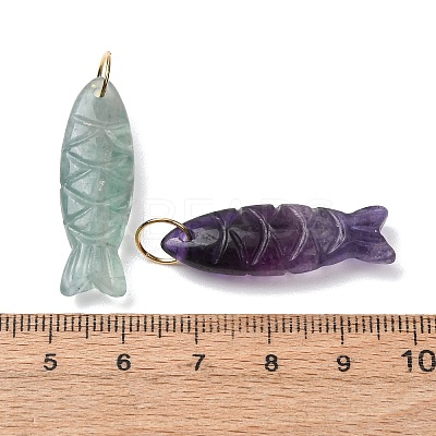 Natural Fluorite Carved Pendants G-G314-01G-10-1