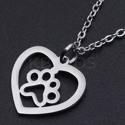 Non-Tarnish 201 Stainless Steel Pendant Necklaces LS-NJEW-S105-JN581-40-1-1