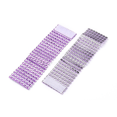 8 Rows Plastic Rhinestone Napkin Rings LS-AJEW-D042-01A-1