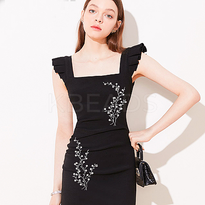 Plum Blossom Shape Appliques PATC-WH0007-11A-1