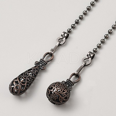 2Pcs 2 Styles Alloy Ceiling Fan Pull Chain Extenders AJEW-WH20020-055EB-1