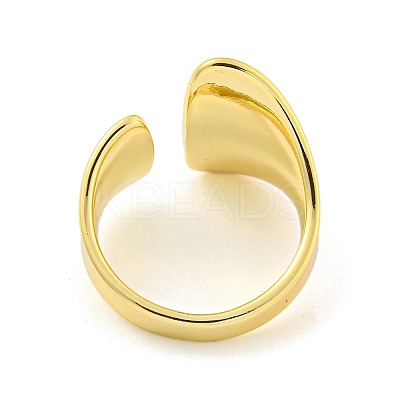 Brass Open Cuff Ring for Women LS-AJEW-U003-07G-1
