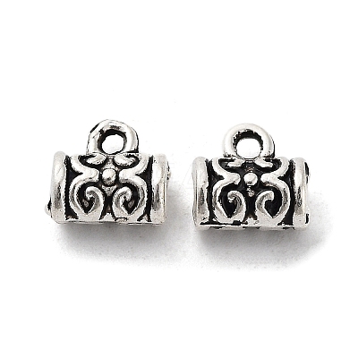 Tibetan Style Alloy Tube Bails FIND-A035-05AS-1
