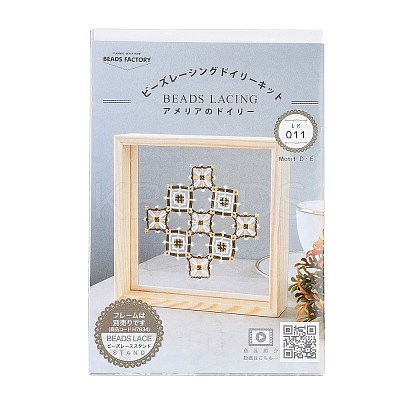 MIYUKI Seed Beads DIY Flower Pattern Decoration Kits DIY-H165-02-1