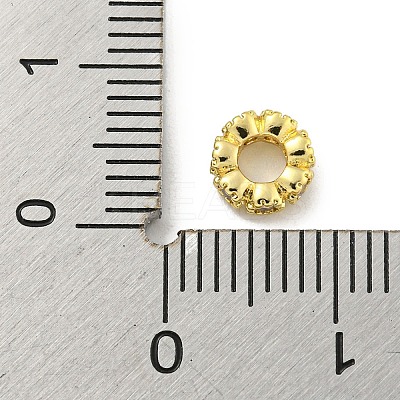 Brass Cubic Zirconia Spacer Beads KKB-L215-029A-LG-1