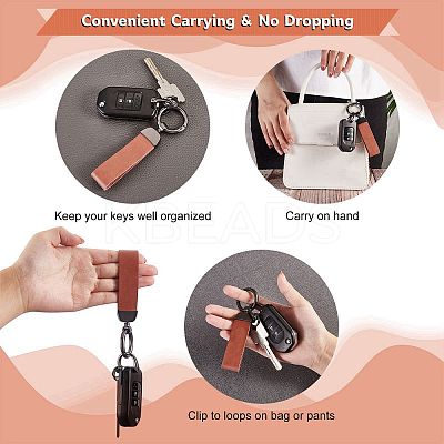 Genuine Leather Car Key Keychain JX273A-1