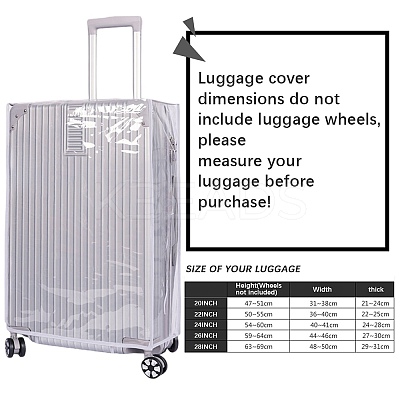 Transparent PVC Luggage Cover AJEW-WH20080-52I-1