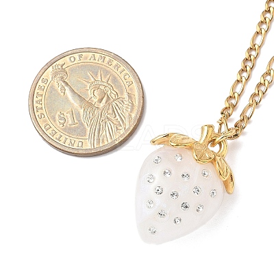 3Pcs Acrylic Rhinestone Pendant Necklaces NJEW-JN05442-1