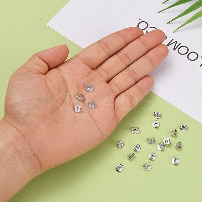 Anti-Tarnish Rhodium Plated 925 Sterling Silver Ear Nuts STER-K167-041P-1