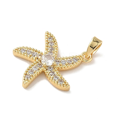 Brass Micro Pave Cubic Zirconia Pendants KK-K305-11D-G-1