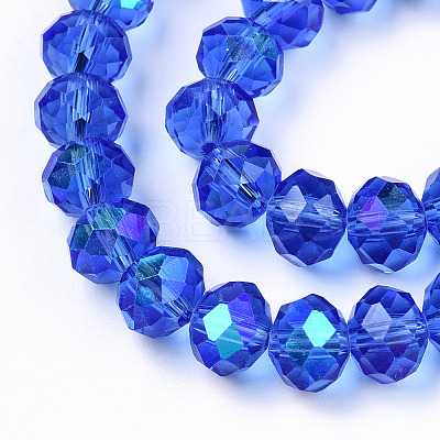 Electroplate Glass Beads Strands EGLA-A034-T6mm-L26-1