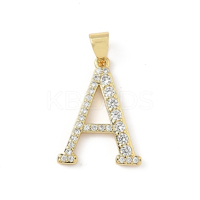 Brass Micro Pave Cubic Zirconia Pendants KK-L239-057G-1
