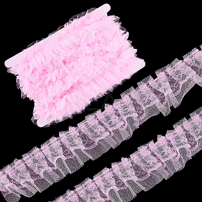 10M Cotton Pleated Flower Lace Trim OCOR-CY0002-28A-1