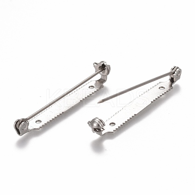 Tarnish Resistant 304 Stainless Steel Brooch Pin Back Bar Findings STAS-P249-24P-1