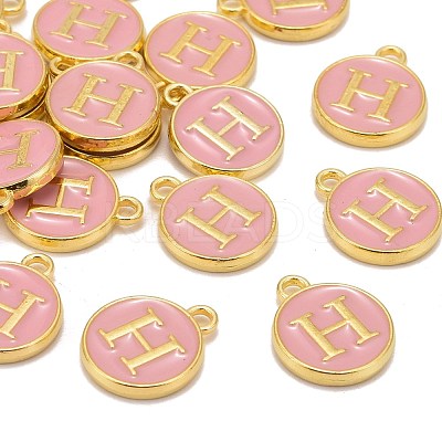 Golden Plated Alloy Enamel Charms ENAM-S118-07H-1