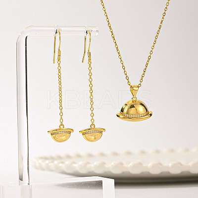 Luxury Pendant Necklace Earrings Set for Women IK9965-1