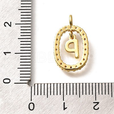 Brass Micro Pave Cubic Zirconia Pendants ZIRC-P123-01G-P01-1