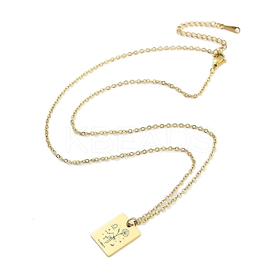 Birthday Flower 304 Stainless Steel Pendant Nacklaces For Women STAS-S124-03G-07-1