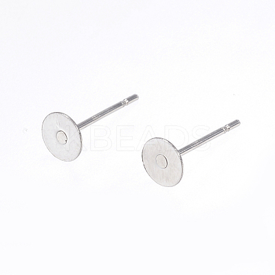 Non-Tarnish 304 Stainless Steel Stud Earring Findings A-STAS-D448-088P-5mm-1