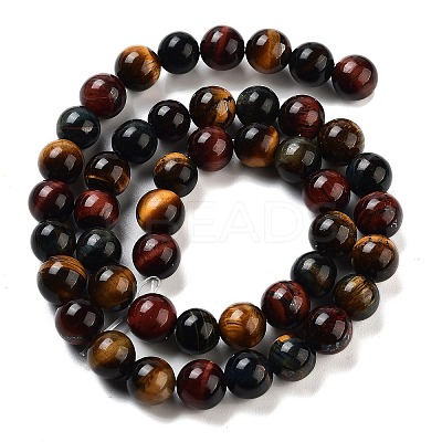 Natural Tiger Eye Beads Strands G-G448-8mm-21AB-1