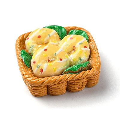 Fried Chip Doughnut Theme Opaque Resin Imitation Food Decoden Cabochons RESI-S392-02B-1