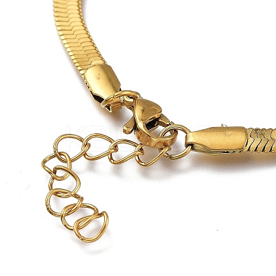 Ion Plating(IP) Unisex 304 Stainless Steel Herringbone Chain Bracelets BJEW-O177-01A-G-1
