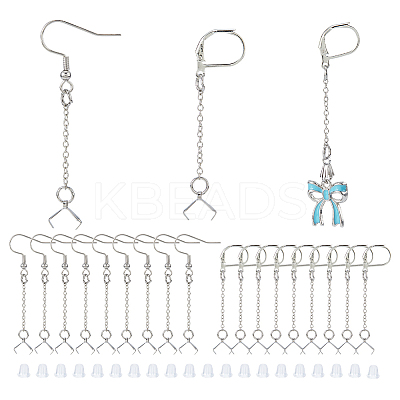 60Pcs Iron & 304 Stainless Steel Earring Findings EJEW-HS00012-1