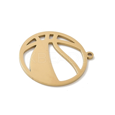304 Stainless Steel Pendants STAS-F326-05G-1
