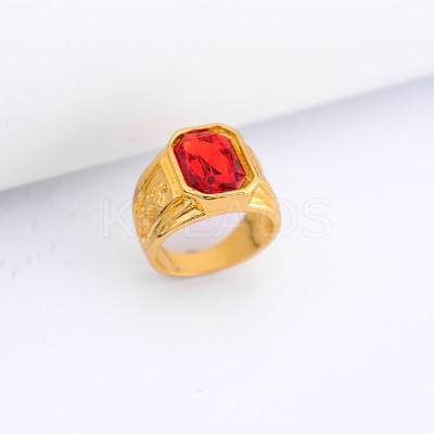 Alloy Rhinestone Finger Rings for Men FS-WG512DB-15-1