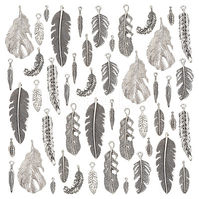 72PCS Tibetan Style Alloy Pendants TIBEP-PH0001-58-1