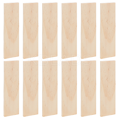 Unfinished Wood Rectangle Shape Slices LS-FIND-WH0438-002A-1