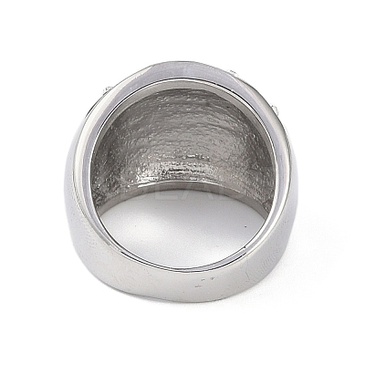 304 Stainless Steel Enamel Wide Finger Rings for Women STAS-U013-03A-P-1