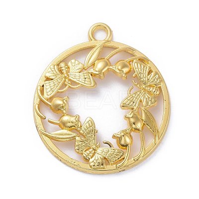 Zinc Alloy Open Back Bezel Pendants PALLOY-E577-27G-1