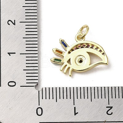 Brass Micro Pave Cubic Zirconia Pendants KK-E092-11G-02-1