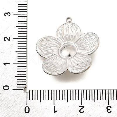 Flower 304 Stainless Steel Pendants STAS-M123-01PG-1