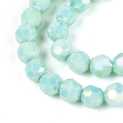 Anti-Tarnish Electroplate Glass Beads Strands X-EGLA-T021-6mm-15-11-1