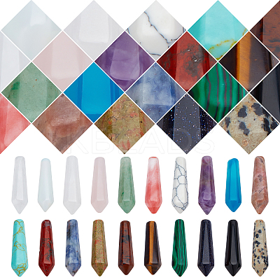 Beads 20Pcs 20 Style Natural & Synthetic Gemstone Beads G-NB0003-02-1