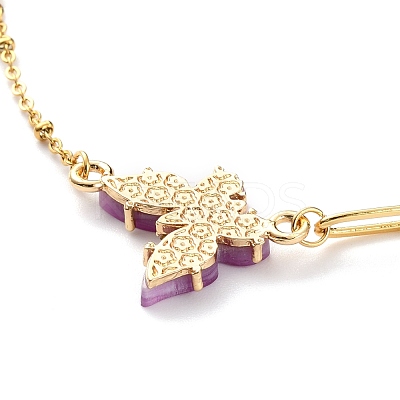 Brass Micro Pave Cubic Zirconia Butterfly Pendant Necklaces NJEW-JN03239-1