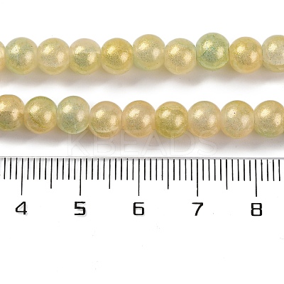 Baking Paint Crackle Glass Bead Strands DGLA-R053-04F-1