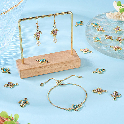 16Pcs Alloy Rhinestone Connector Charms ALRI-TA0001-40-1