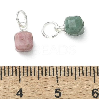 Natural Mixed Gemstone Pendants PALLOY-JF05297-01-1