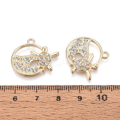 Alloy Rhinestone Pendants FIND-N008-07KCG-1